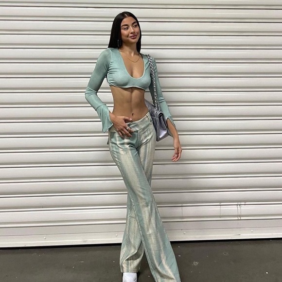 NWT Tiger Mist underwire long sleeve crop top size xs - Picture 2 of 5